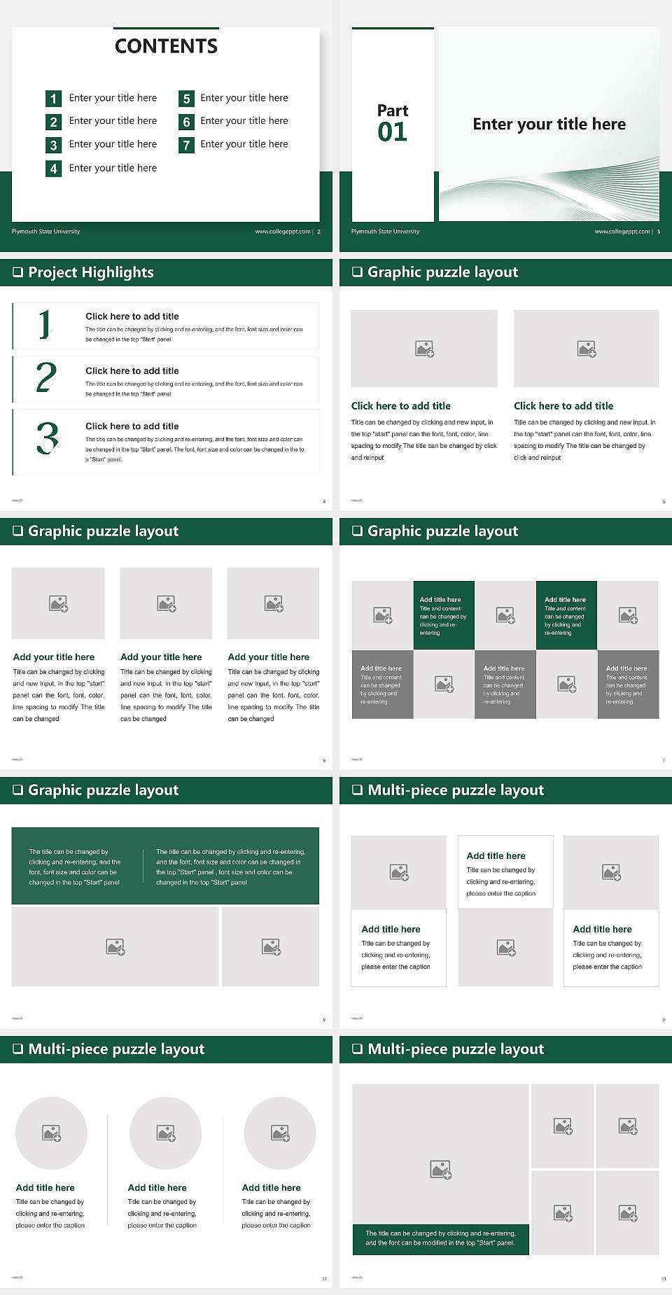 Plymouth State University General Purpose PPT Template4:3 ratio PPT effect preview image2