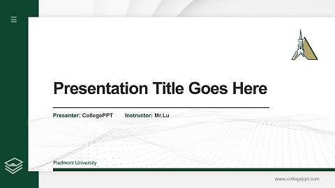 Piedmont University Thesis Proposal/Graduation Defense PPT Template