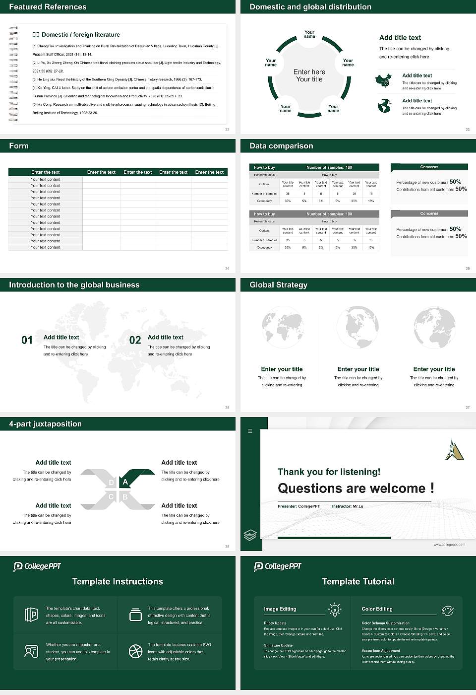 Piedmont University Thesis Proposal/Graduation Defense PPT Template16:9 ratio PPT effect preview image4