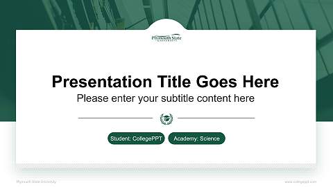 Plymouth State University National Scholarship Defense PPT Template