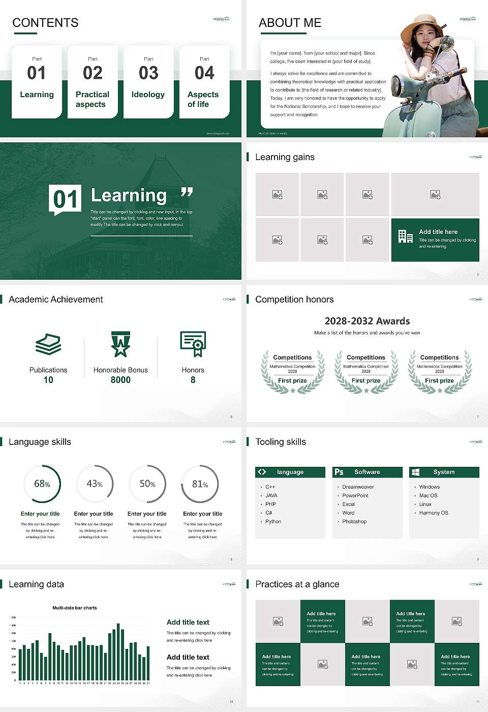 Plymouth State University National Scholarship Defense PPT Template16:9 ratio PPT effect preview image2