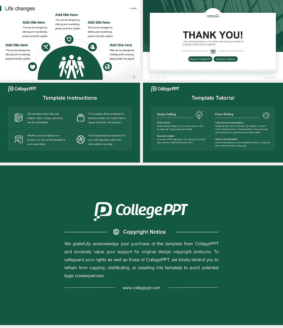 Plymouth State University National Scholarship Defense PPT Template16:9 ratio PPT effect preview image4