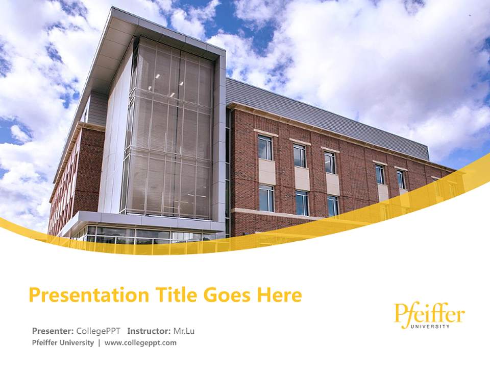 Pfeiffer University Course/Courseware Creation PPT Template4:3 ratio PPT effect preview image5