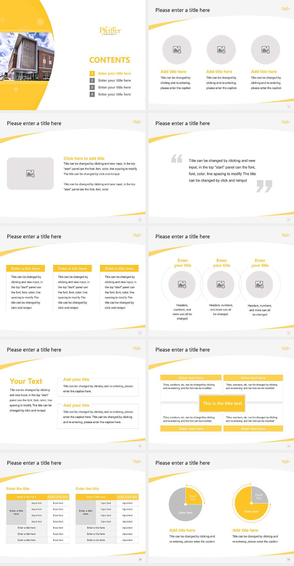 Pfeiffer University Course/Courseware Creation PPT Template4:3 ratio PPT effect preview image2