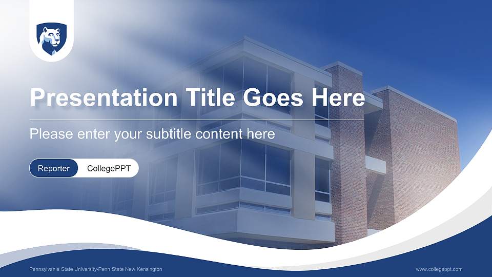 Pennsylvania State University-Penn State New Kensington Lecture Sharing and Networking Event PPT Template16:9 ratio PPT effect preview image