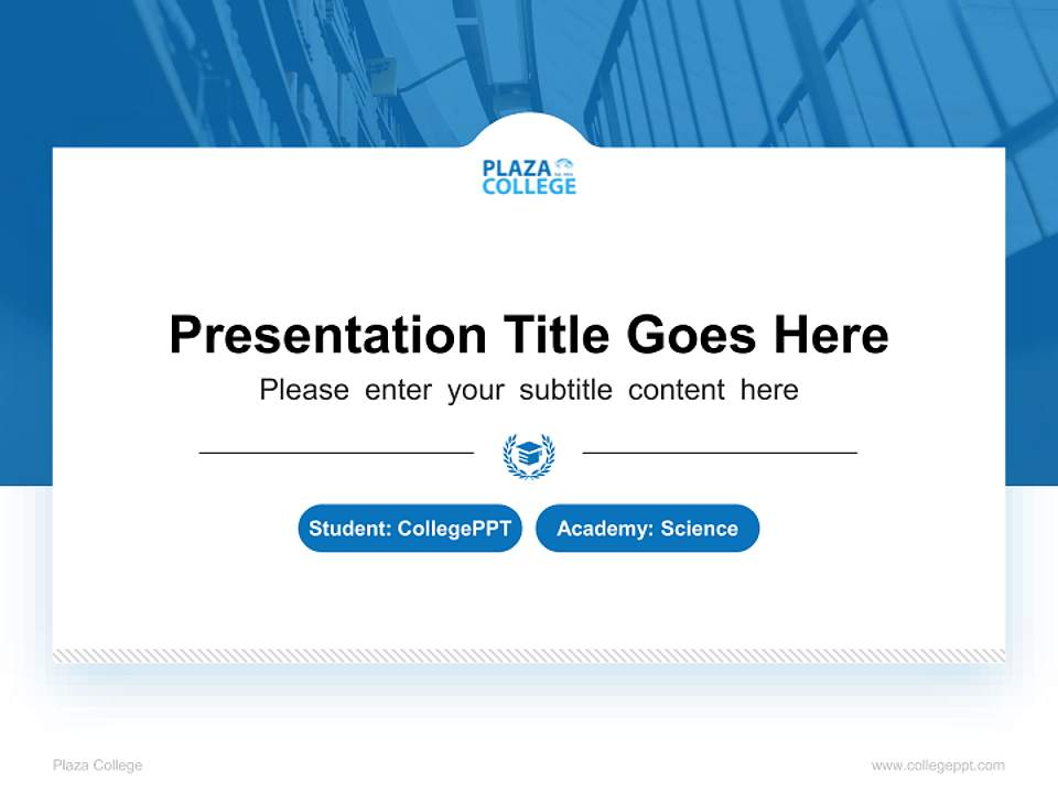Plaza College National Scholarship Defense PPT Template4:3 ratio PPT effect preview image4