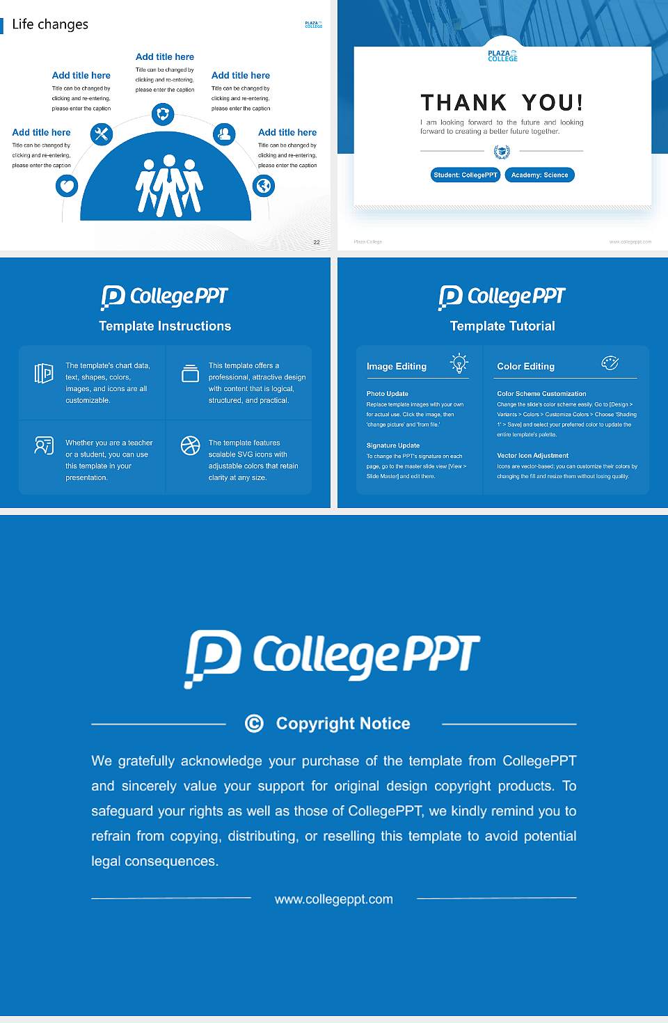 Plaza College National Scholarship Defense PPT Template4:3 ratio PPT effect preview image4