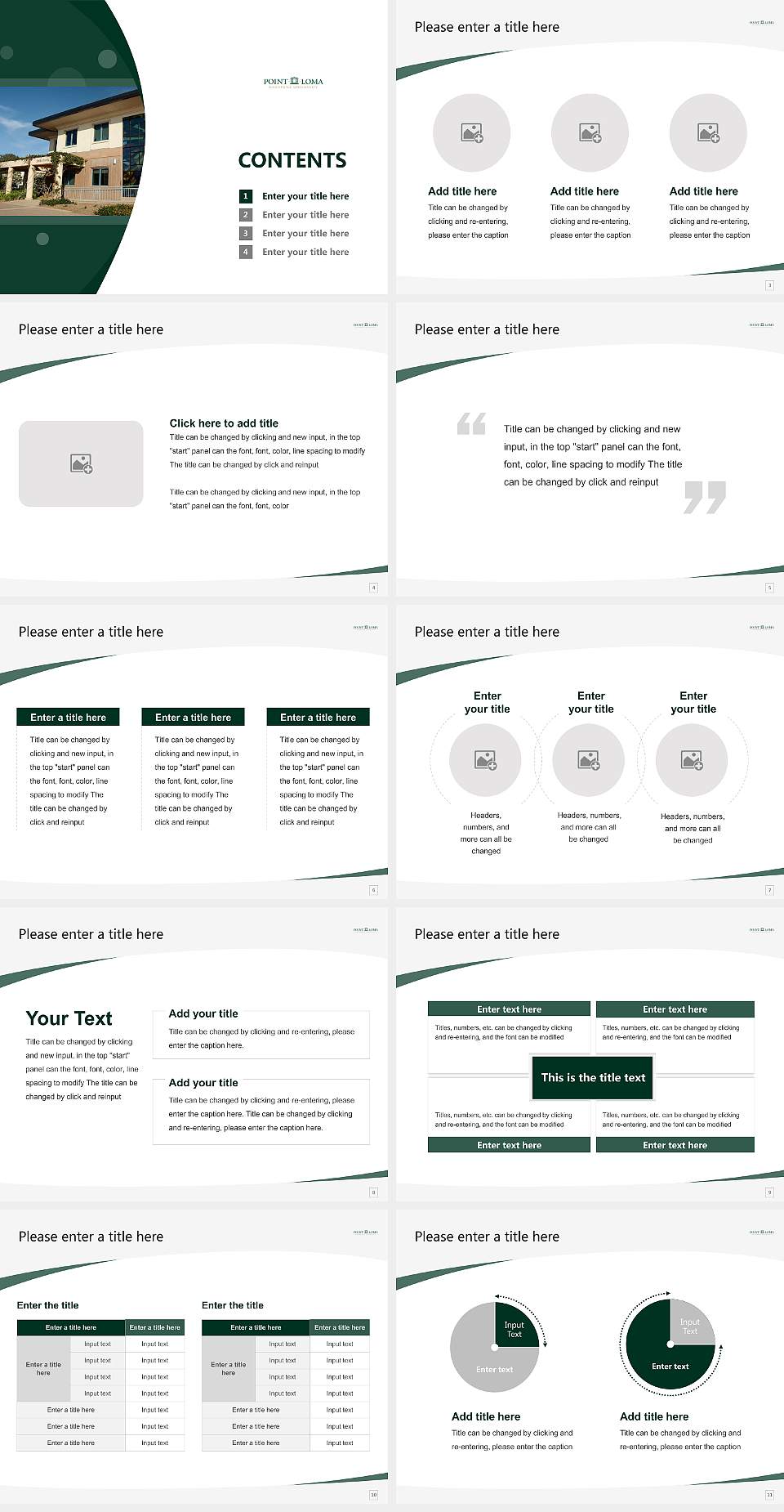 Point Loma Nazarene University Course/Courseware Creation PPT Template4:3 ratio PPT effect preview image2