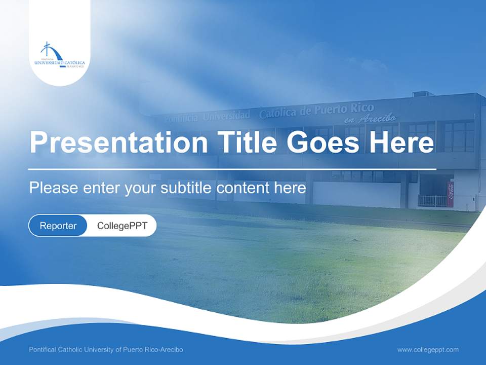 Pontifical Catholic University of Puerto Rico-Arecibo Lecture Sharing and Networking Event PPT Template4:3 ratio PPT effect preview image4