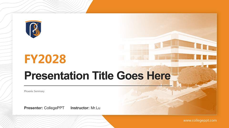 Phoenix Seminary Academic Presentation/Research Findings Report PPT Template16:9 ratio PPT effect preview image