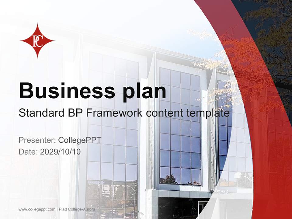 Platt College-Aurora Competition/Entrepreneurship Contest PPT Template4:3 ratio PPT effect preview image9