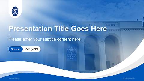 Pomona College Lecture Sharing and Networking Event PPT Template
