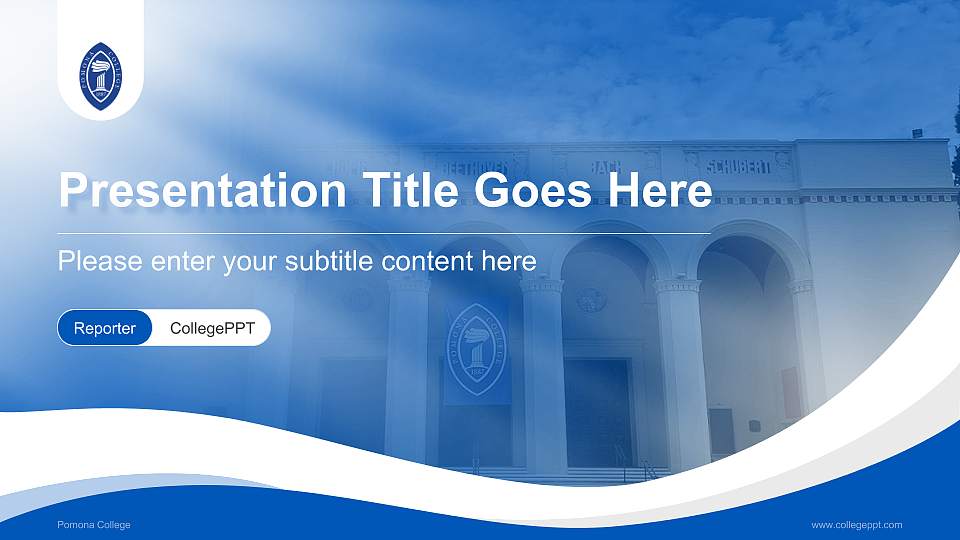 Pomona College Lecture Sharing and Networking Event PPT Template16:9 ratio PPT effect preview image