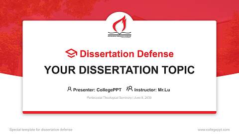 Pentecostal Theological Seminary Graduation Thesis Defense PPT Template