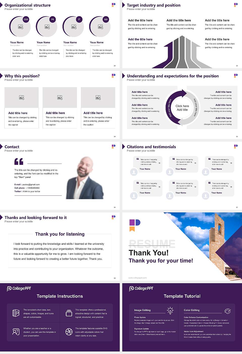 Phillips Theological Seminary Resume PPT Template16:9 ratio PPT effect preview image4