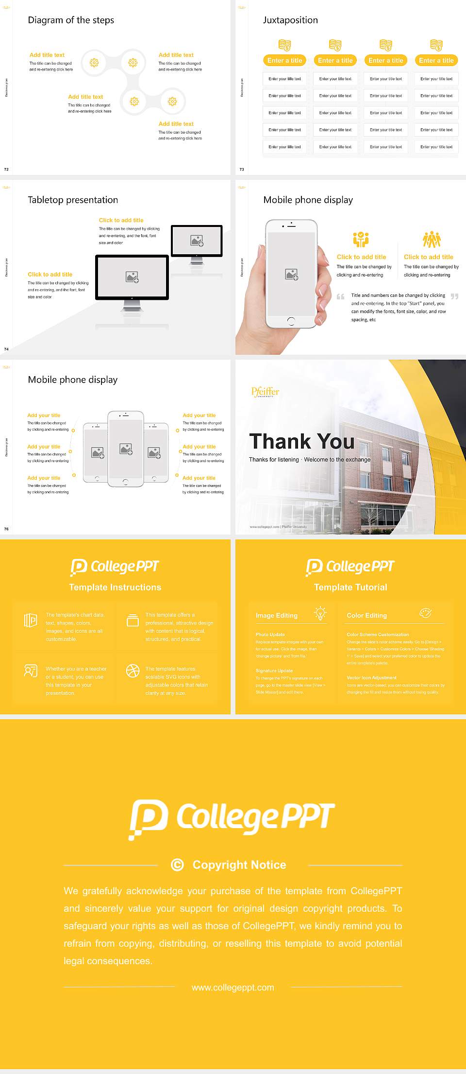 Pfeiffer University Competition/Entrepreneurship Contest PPT Template4:3 ratio PPT effect preview image9