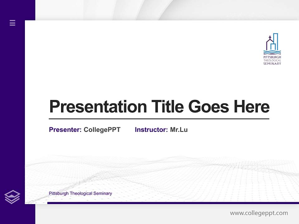 Pittsburgh Theological Seminary Thesis Proposal/Graduation Defense PPT Template4:3 ratio PPT effect preview image5