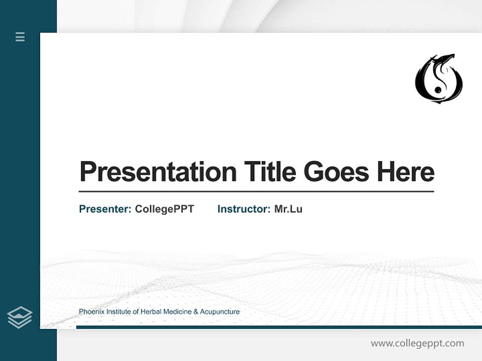 Phoenix Institute of Herbal Medicine & Acupuncture Thesis Proposal/Graduation Defense PPT Template4:3 ratio PPT effect preview image5