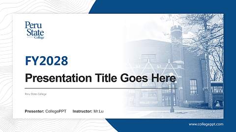 Peru State College Academic Presentation/Research Findings Report PPT Template