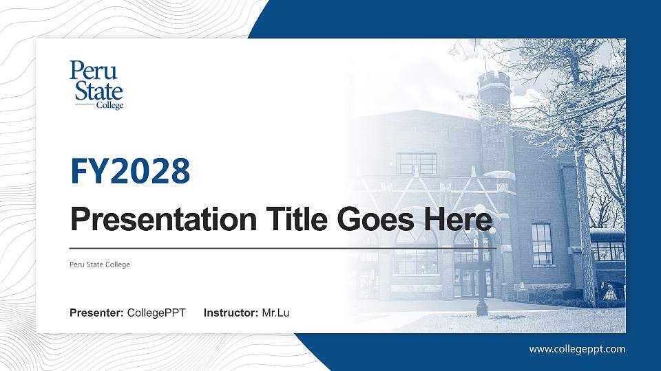 Peru State College Academic Presentation/Research Findings Report PPT Template16:9 ratio PPT effect preview image