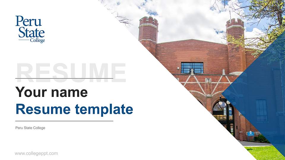 Peru State College Resume PPT Template16:9 ratio PPT effect preview image