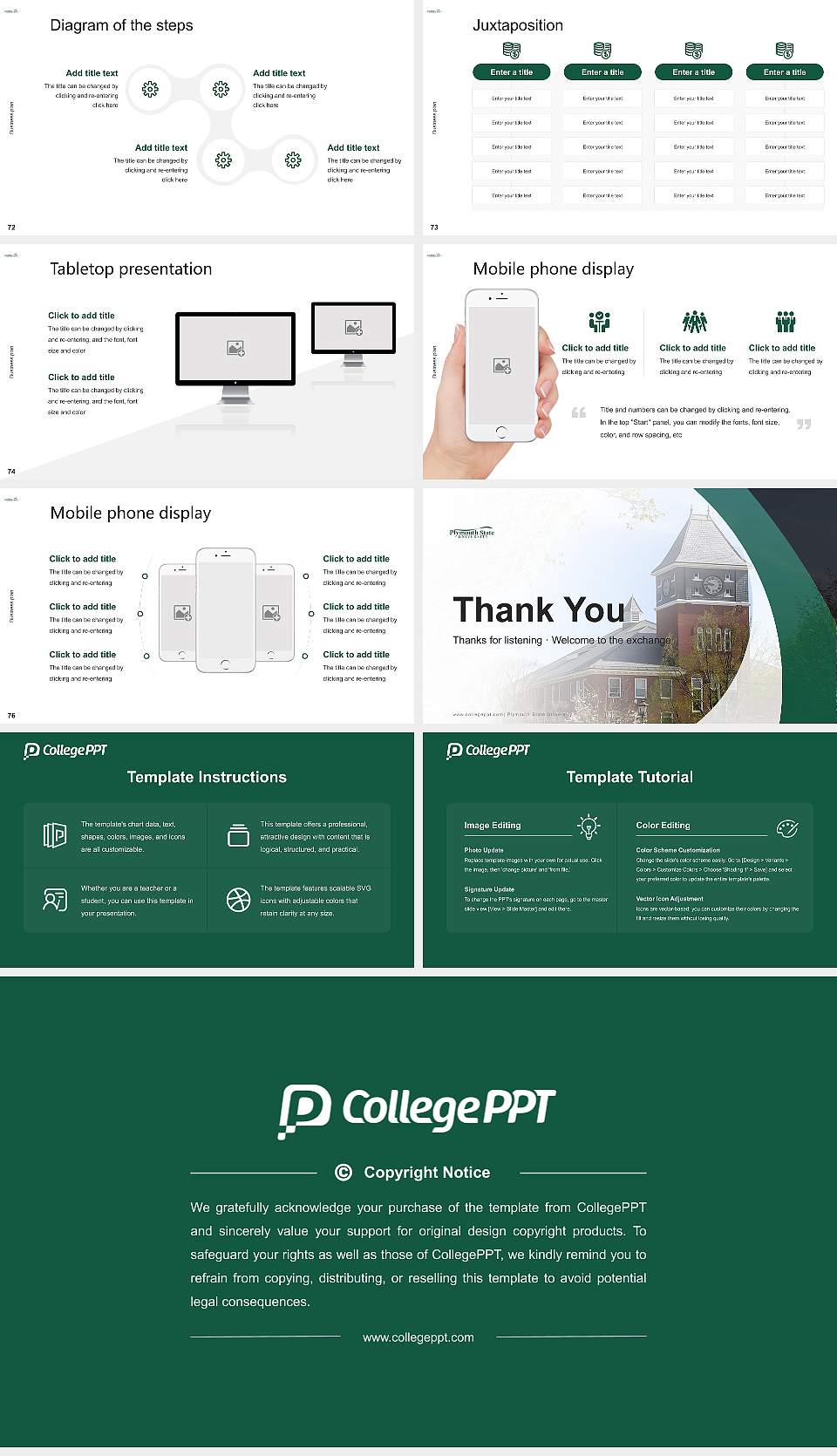 Plymouth State University Competition/Entrepreneurship Contest PPT Template16:9 ratio PPT effect preview image9