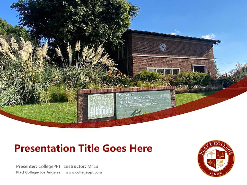 Platt College-Los Angeles Course/Courseware Creation PPT Template4:3 ratio PPT effect preview image5