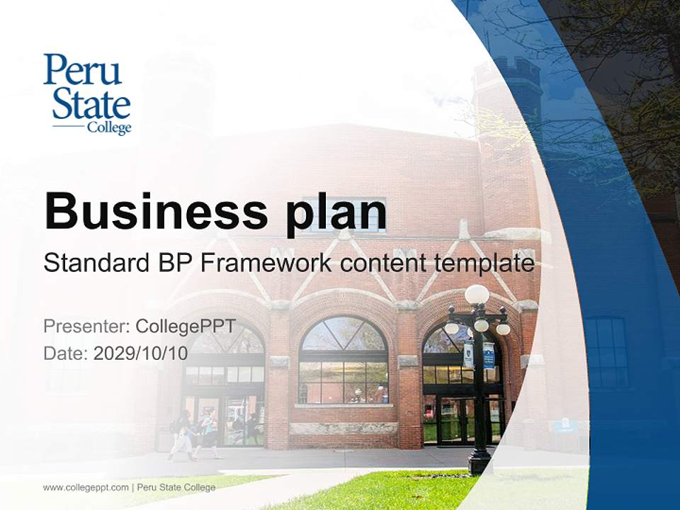 Peru State College Competition/Entrepreneurship Contest PPT Template4:3 ratio PPT effect preview image9