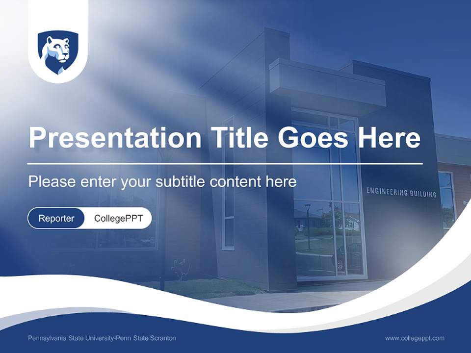 Pennsylvania State University-Penn State Scranton Lecture Sharing and Networking Event PPT Template4:3 ratio PPT effect preview image4