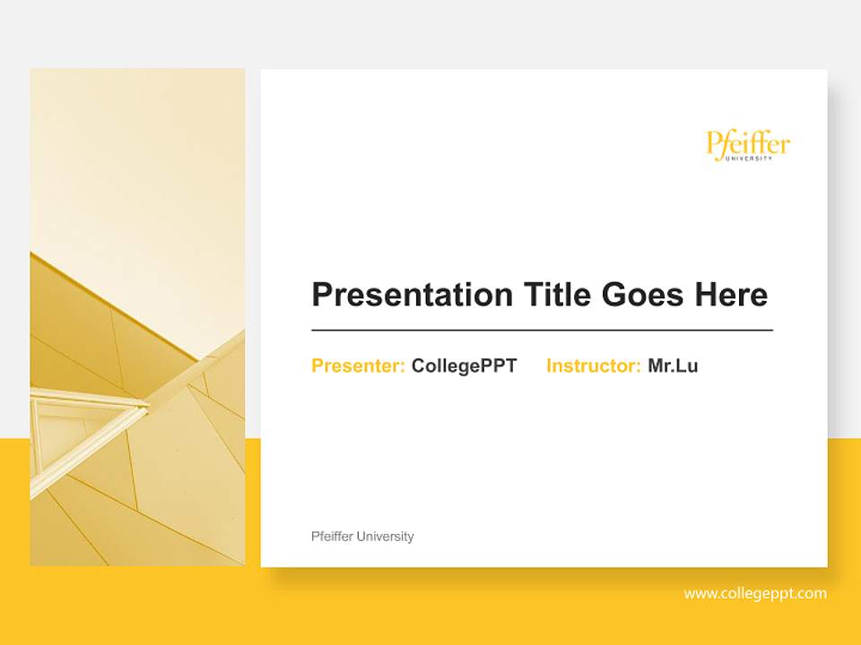 Pfeiffer University General Purpose PPT Template4:3 ratio PPT effect preview image6