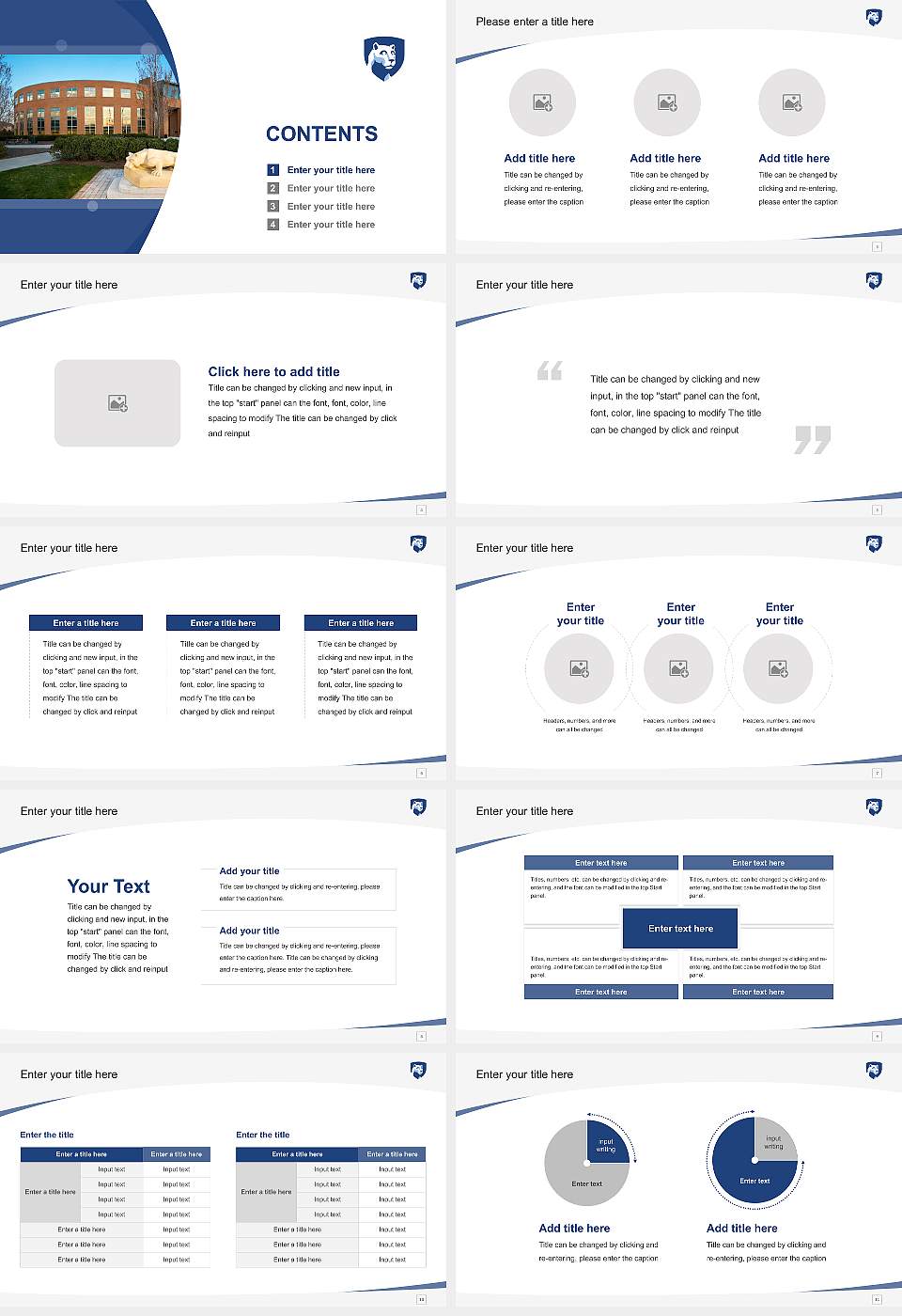 Pennsylvania State University-Penn State Harrisburg Course/Courseware Creation PPT Template16:9 ratio PPT effect preview image2
