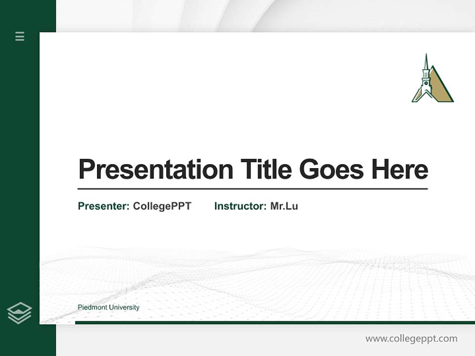 Piedmont University Thesis Proposal/Graduation Defense PPT Template4:3 ratio PPT effect preview image5