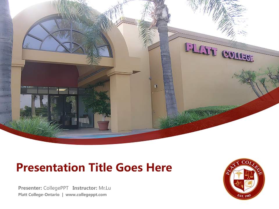 Platt College-Ontario Course/Courseware Creation PPT Template4:3 ratio PPT effect preview image5