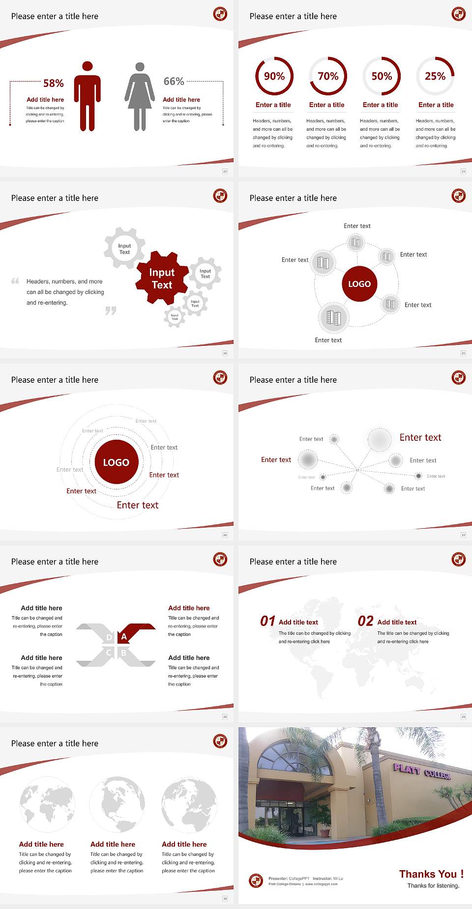 Platt College-Ontario Course/Courseware Creation PPT Template4:3 ratio PPT effect preview image4