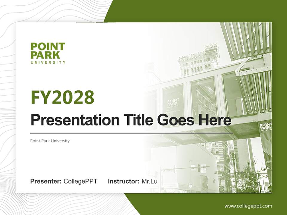 Point Park University Academic Presentation/Research Findings Report PPT Template4:3 ratio PPT effect preview image5