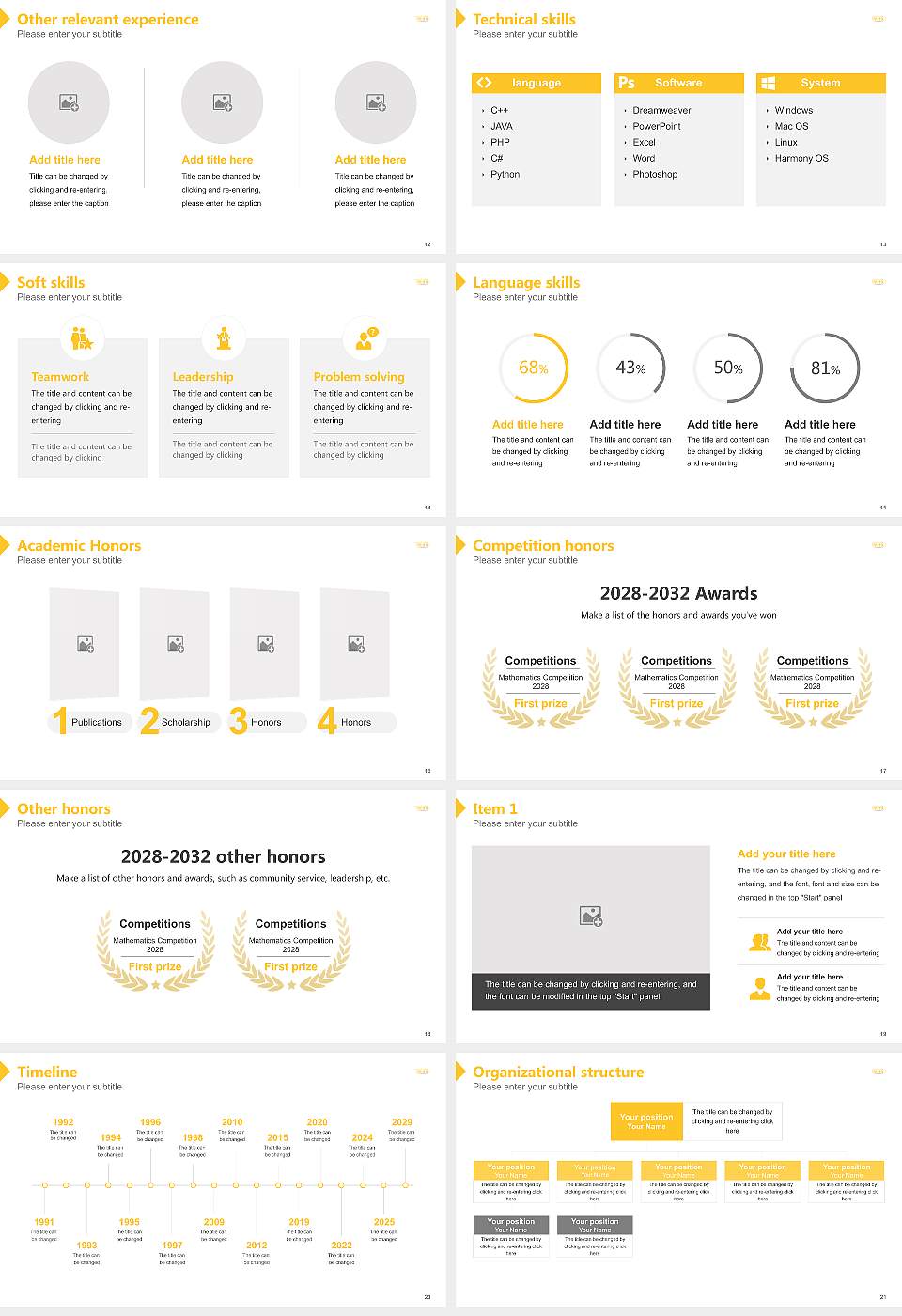 Pfeiffer University Resume PPT Template16:9 ratio PPT effect preview image3