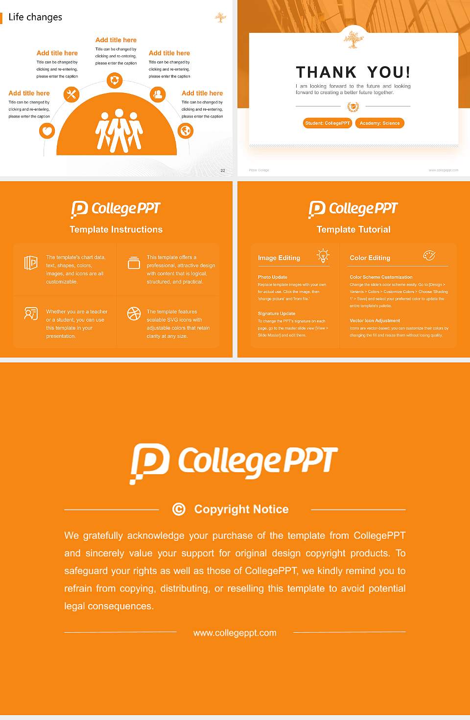 Pitzer College National Scholarship Defense PPT Template4:3 ratio PPT effect preview image4