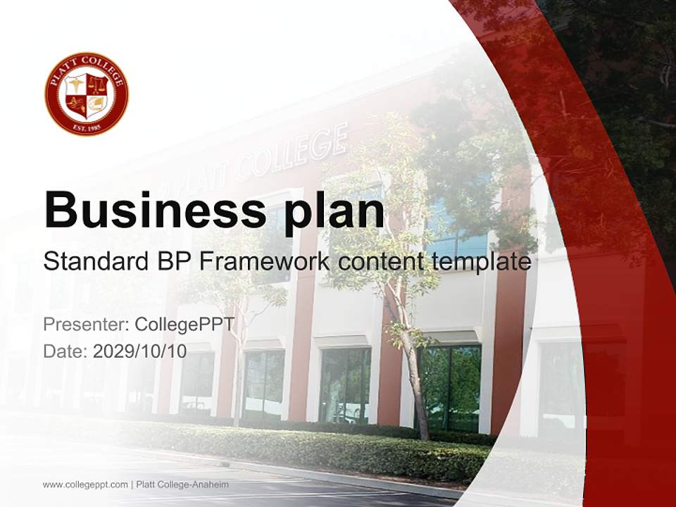 Platt College-Anaheim Competition/Entrepreneurship Contest PPT Template4:3 ratio PPT effect preview image9
