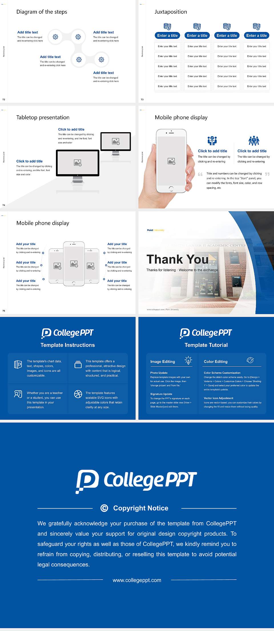 Point University Competition/Entrepreneurship Contest PPT Template4:3 ratio PPT effect preview image9
