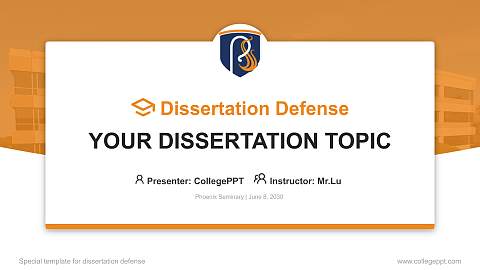 Phoenix Seminary Graduation Thesis Defense PPT Template