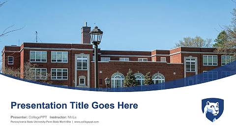 Pennsylvania State University-Penn State Mont Alto Course/Courseware Creation PPT Template