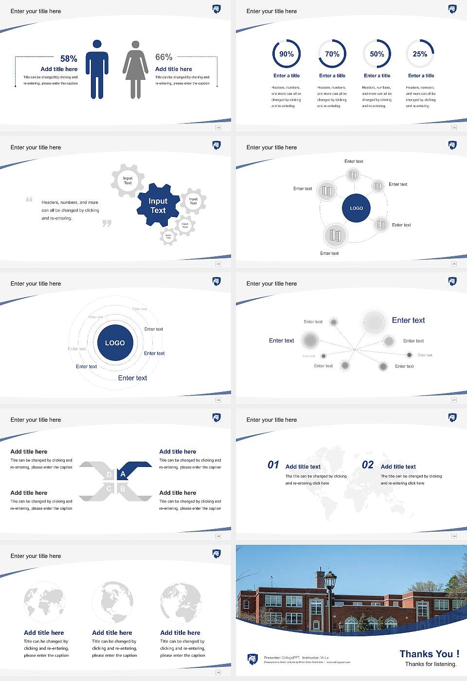 Pennsylvania State University-Penn State Mont Alto Course/Courseware Creation PPT Template16:9 ratio PPT effect preview image4
