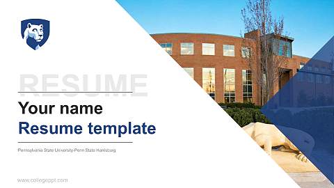 Pennsylvania State University-Penn State Harrisburg Resume PPT Template