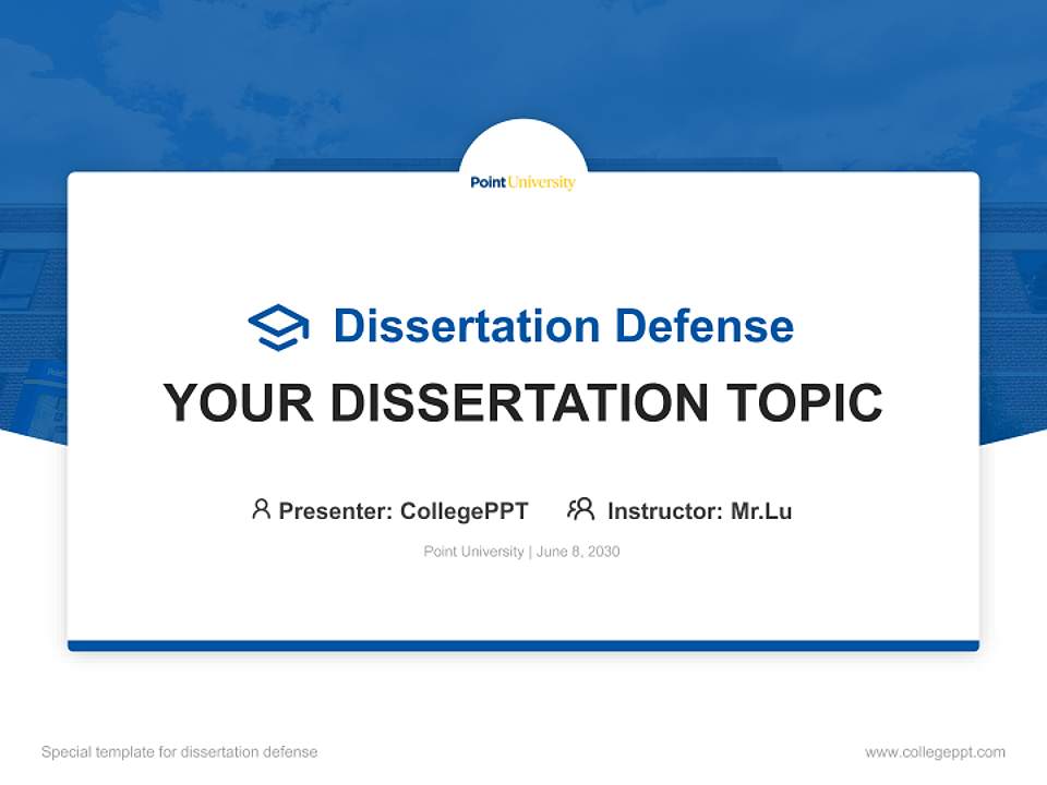 Point University Graduation Thesis Defense PPT Template4:3 ratio PPT effect preview image7