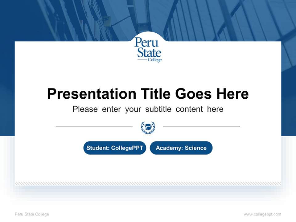 Peru State College National Scholarship Defense PPT Template4:3 ratio PPT effect preview image4