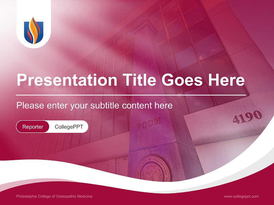 Philadelphia College of Osteopathic Medicine Lecture Sharing and Networking Event PPT Template4:3 ratio PPT effect preview image4