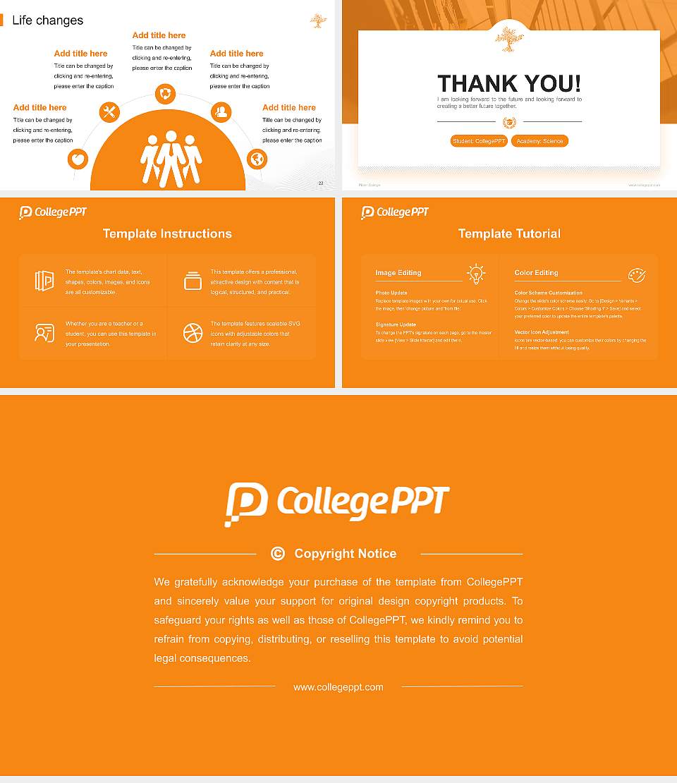 Pitzer College National Scholarship Defense PPT Template16:9 ratio PPT effect preview image4