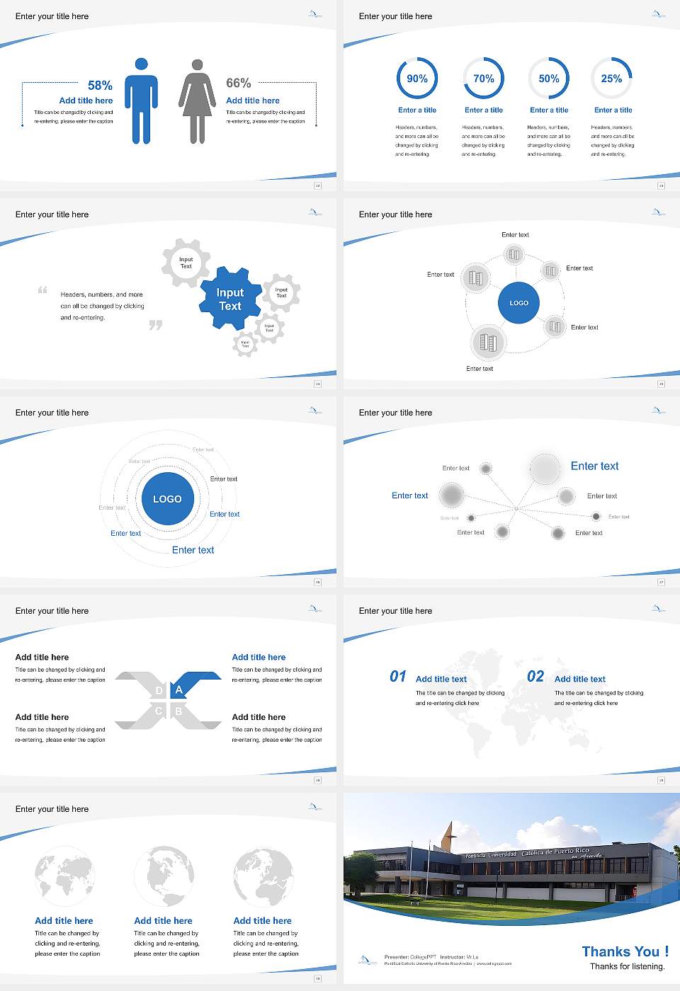 Pontifical Catholic University of Puerto Rico-Arecibo Course/Courseware Creation PPT Template16:9 ratio PPT effect preview image4