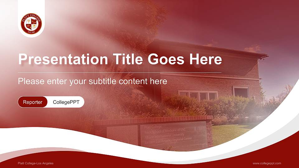 Platt College-Los Angeles Lecture Sharing and Networking Event PPT Template16:9 ratio PPT effect preview image