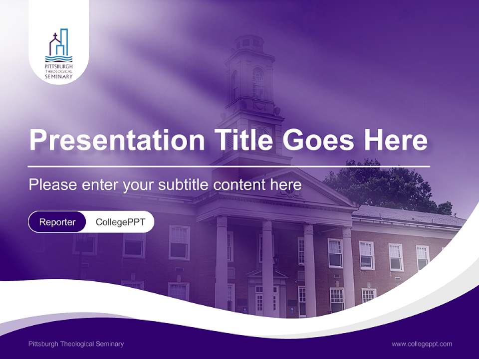 Pittsburgh Theological Seminary Lecture Sharing and Networking Event PPT Template4:3 ratio PPT effect preview image4